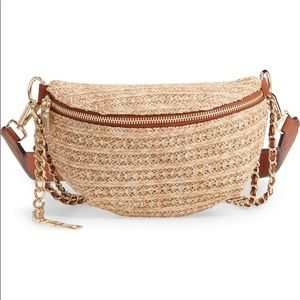 Steve Madden Woven Straw Fanny Pack